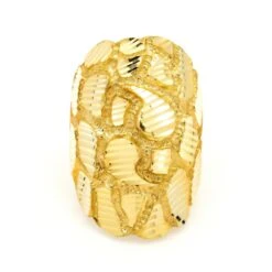 10K Yellow Gold 11.7 Grams Nugget Men's Ring(10k Yellow Gold 11 7 Grams Nugget Mens Ring)