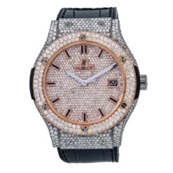 Hublot Classic Fusion 511.NX 45MM Rose Gold Diamond Dial With Leather Bracelet(Hublot Classic Fusion 511 Nx 45mm Rose Gold Diamond Dial With Leather Bracelet)
