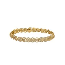 14K GOLD ROUND DIAMOND CIRCLE SHAPE BRACELET 4.03 CT(14k Gold Round Diamond Circle Shape Bracelet 4 03 Ct) -OMI Jewelry Shop 0E8A1004 PhotoRoom