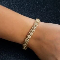 14K GOLD ROUND DIAMOND CIRCLE SHAPE BRACELET 4.03 CT(14k Gold Round Diamond Circle Shape Bracelet 4 03 Ct) -OMI Jewelry Shop 0E8A1103 4af2551b 10c0 4ca3 8936 d6f888ed5ab0