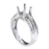 14K White Gold Round Diamond Semi-Mount Ring(14k White Gold Round Shape Ring) -OMI Jewelry Shop 0E8A1120