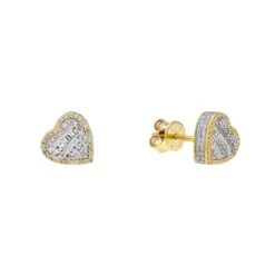 10K GOLD BAGUETTE DIAMOND HEART EARRINGS 0.58 CTW(10k Gold Baguette Diamond Heart Stud Earrings 0 58 Ctw) -OMI Jewelry Shop 0E8A1207 00989e66 793d 4508 9304 63233056fc93