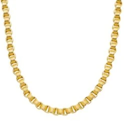 10K GOLD 6.6MM HOLLOW BOX BYZANTINE CHAIN(10k Gold 6 6mm Hollow Box Byzantine Chain)