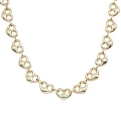 10K GOLD 12.77MM HOLLOW PUFFED HEART SHAPE CHAIN(10k Gold 12 77mm Hollow Puffed Heart Shape Chain)