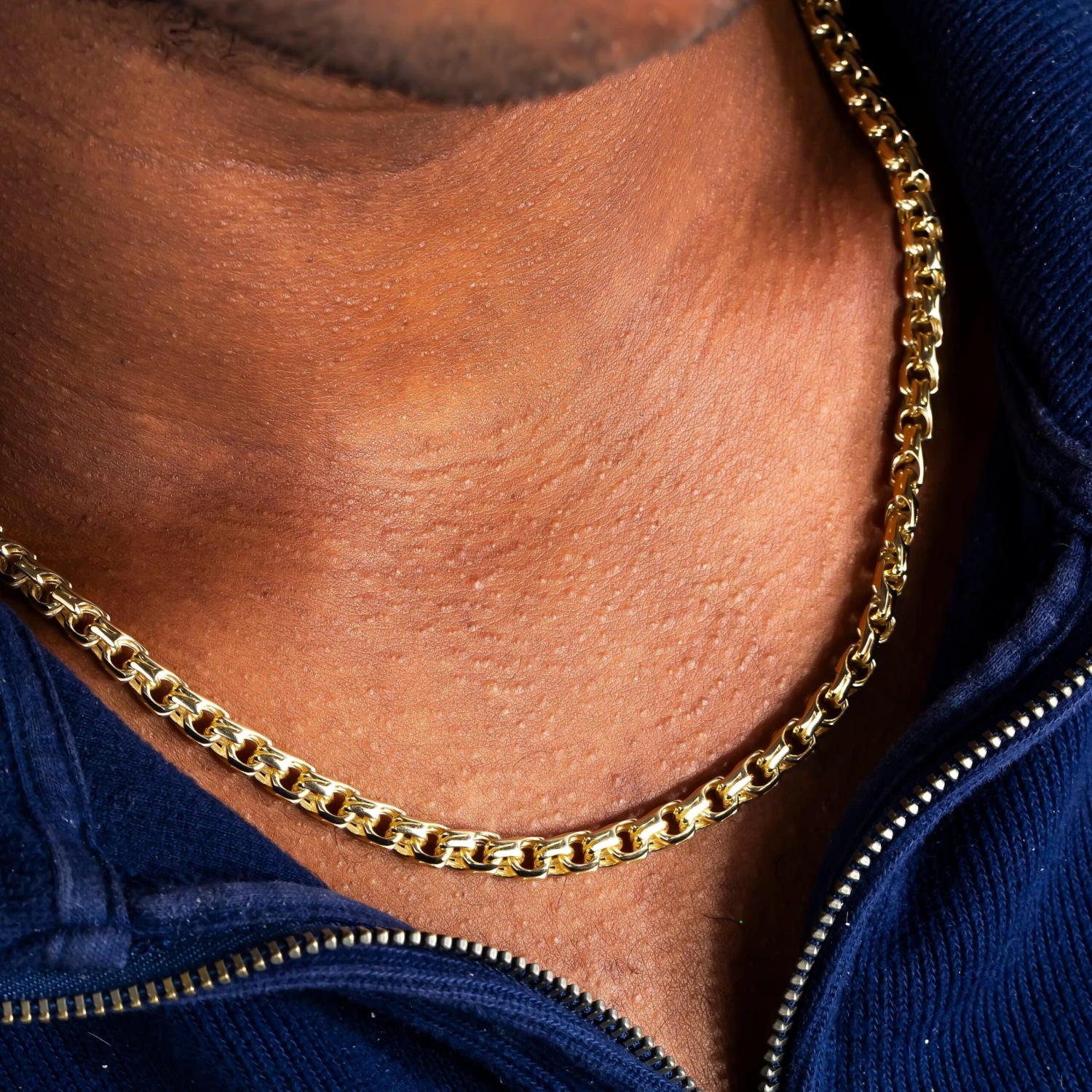 10K GOLD 5.84MM HOLLOW BYZANTINE CHAIN WITH DIAMOND CLASP(Copy Of 10k Gold 5 84mm Hollow Byzantine Chain With Diamond Clasp) 4 10K GOLD 5.84MM HOLLOW BYZANTINE CHAIN WITH DIAMOND CLASP(Copy Of 10k Gold 5 84mm Hollow Byzantine Chain With Diamond Clasp) - Image 2