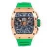 Richard Mille Roberto Mancini RM 011 50MM Transparent Dial With Green Rubber Bracelet(Richard Mille Roberto Mancini Rm 011 50mm Transparent Dial With Green Rubber Bracelet) -OMI Jewelry Shop 0E8A2625