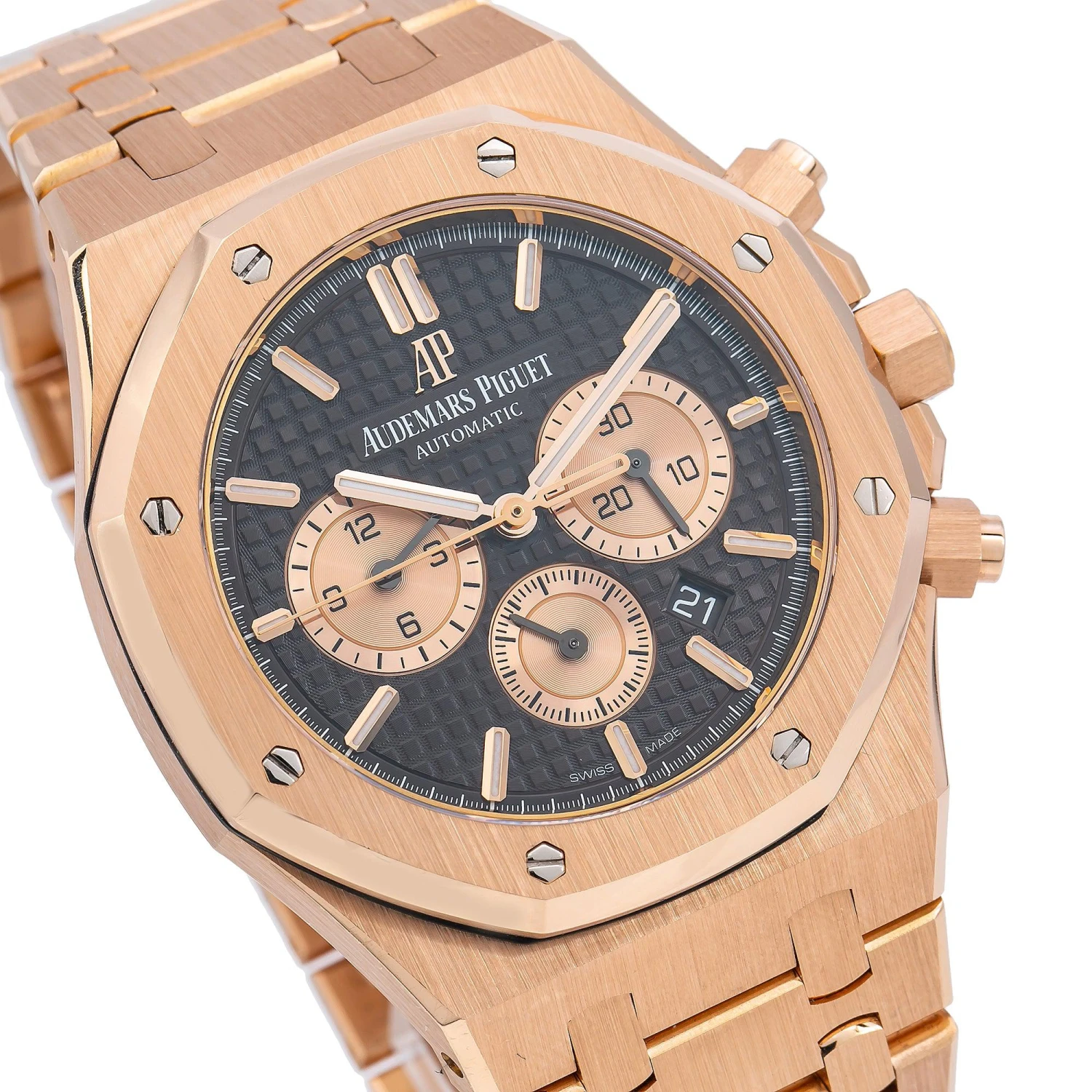 Audemars Piguet Royal Oak Chronograph 26331OR 41MM Black Dial With Rose Gold Bracelet(Audemars Piguet Royal Oak Chronograph 26331or 41mm Black Dial With Rose Gold Bracelet) 5 Audemars Piguet Royal Oak Chronograph 26331OR 41MM Black Dial With Rose Gold Bracelet(Audemars Piguet Royal Oak Chronograph 26331or 41mm Black Dial With Rose Gold Bracelet) - Image 3