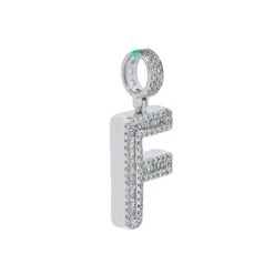 10K WHITE GOLD LETTER F PENDANT WITH 2.35 CT DIAMONDS(10k White Gold Letter F Pendant With 1 35 Ct Diamonds) -OMI Jewelry Shop 0E8A5601
