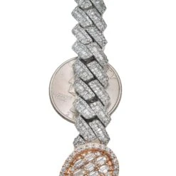 10K GOLD BAGUETTE DIAMOND 18" TWO TONE CUBAN LINK HEART CHAIN 23.16 CT(10k Gold Diamond 18 Two Tone Cuban Link Heart Chain 23 16 Ct) -OMI Jewelry Shop 0E8A6901 02f4c2f3 9795 40be 99c1 dd90a73acb4b