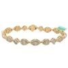 14K GOLD BAGUETTE AND ROUND DIAMONDS BRACELET 4.00 CT(14k Gold Baguette And Round Diamond Bracelet 4 00 Ct)