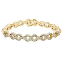10K GOLD BAGUETTE AND ROUND DIAMONDS INFINITY CHAIN BRACELET 5.25 CT(10k Gold Baguette And Round Diamond Infinity Chain Bracelet 5 25 Ct) -OMI Jewelry Shop 0E8A7518 37243104 728d 43ad 925a 3c5f50442f63