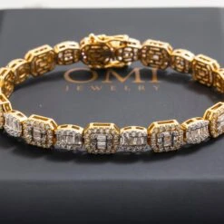 10K GOLD BAGUETTE DIAMONDS BRACELET 6.94 CT(10k Gold Baguette Diamond Bracelet 6 94 Ct) 8 10K GOLD BAGUETTE DIAMONDS BRACELET 6.94 CT(10k Gold Baguette Diamond Bracelet 6 94 Ct) -OMI Jewelry Shop 0E8A7827