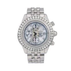 Breitling Chronomat Evolution A13356 44MM White Diamond Dial With Stainless Steel Bracelet(Breitling Chronomat Evolution A13356 44mm White Diamond Dial With Stainless Steel Bracelet)