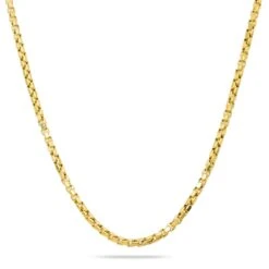 10k Yellow Gold 3.4mm Hollow Box Chain Available In Sizes 18"-26"(10k Yellow Gold 3 4mm Hollow Box Chain)