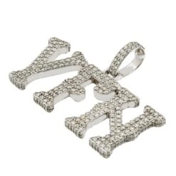 10K WHITE GOLD UNISEXPENDANT WITH 4.7 CT DIAMONDS(10k White Gold Unisex Pendant With 4 7 Ct Diamonds)