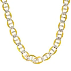 10k Yellow Gold 11mm Diamond Cut Gucci Chain Available In Sizes 18"-26"(10k Yellow Gold 11mm Diamond Cut Gucci Chain Available In Sizes 18 26)