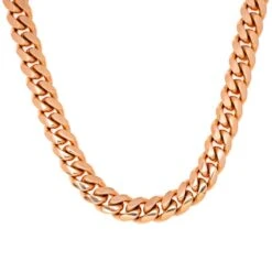 10k Rose Gold 12mm Solid Miami Cuban Chain Available In Sizes 18"-26"(10k Rose Gold 12mm Solid Miami Cuban Chain Available In Sizes 18 26)