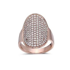 Ladies 18k Rose Gold Diamond 1.12 CT Right Hand Ring(Ladies Diamond 1 12 Ct Right Hand Ring)