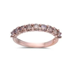Ladies 18k Rose Gold With 1.25 CT Diamonds Wedding Band(Ladie Diamond 1 25 Ct Wedding Band)