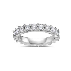 Ladies 18k White Gold With 1.20 CT Diamond Wedding Band(Ladies Diamond 1 20 Ct Wedding Band)