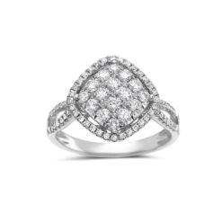 Ladies 18k White Gold Diamond 0.80 CT Right Hand Ring(Ladies Diamond 0 80 Ct Right Hand Ring)