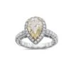 Ladies 18k White Gold Halo With 2.45 CT Engagement Ring(Pear Shape Engagement Ring) -OMI Jewelry Shop END10017