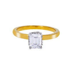 14K GOLD RADIANT CUT LAB DIAMOND ENGAGEMENT RING 1.06 CTW(Copy Of 14k Gold Radiant Cut Lab Diamond Engagement Ring 1 14 Ctw)