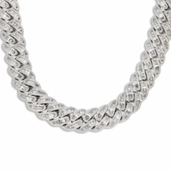 10K GOLD 18MM BAGUETTE AND ROUND DIAMOND CUBAN CHAIN 41.30 CT(Elegant Diamond Bracelet 35)