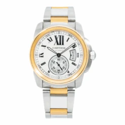 Cartier Calibre De Cartier W7100036 42MM White Dial Dial With Stainless Steel And Rose Gold Bracelet(Cartier Calibre De Cartier W7100036 42mm White Dial Dial With Stainless Steel And Rose Gold Bracelet)