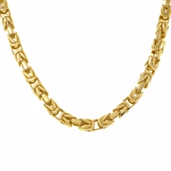 14K GOLD 4MM BYZANTINE CHAIN(14k Gold 3 5mm Byzantine Chain)