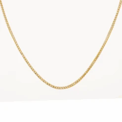 14K GOLD DIAMOND CUT 3MM SOLID CURB CHAIN(14k Gold Diamond Cut 3 5mm Solid Curb Chain)